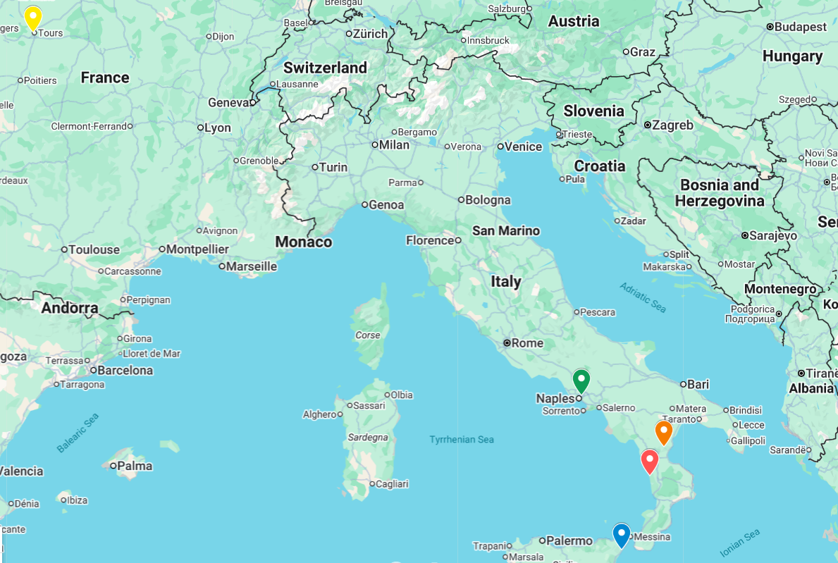 Screenshot of custom map created in Google My Maps